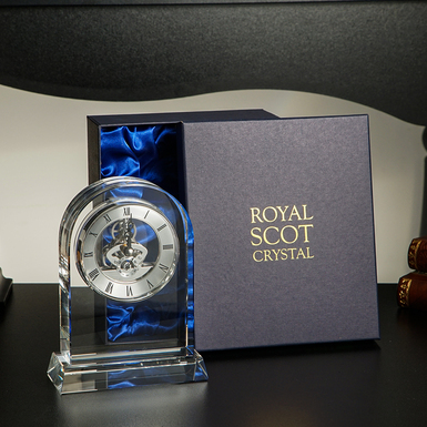 Crystal mantel clock "Charlotte" by Royal Buckingham, Great Britain