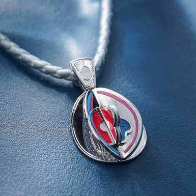 Gold pendant with enamel "Light of Easter" from Lobortas
