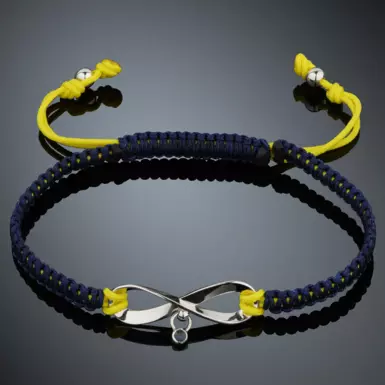 Silver bracelet with sapphire "Infinity" from Lobortas
