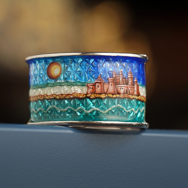 Silver ring "City of the Sun" from Lobortas