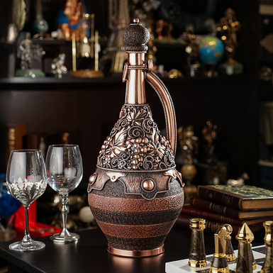 Wine suliya made of copper and wood "Felicity" from Vyacheslav Didkovsky