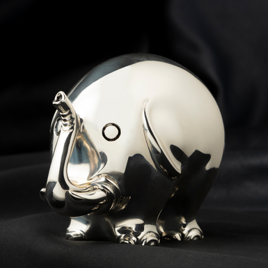 Silver-plated figurine "Little elephant" by Exetera Argenti
