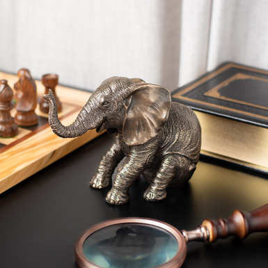 Handmade bronze figurine "Baby elephant" by Italfama