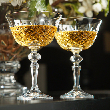 Crystal champagne glasses (2 pcs.) "Emily" by Royal Buckingham, UK