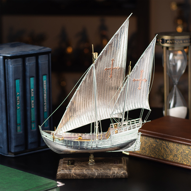 Handmade ship figurine "Caravel Ninja" by Evgeniy Epur, 1:75