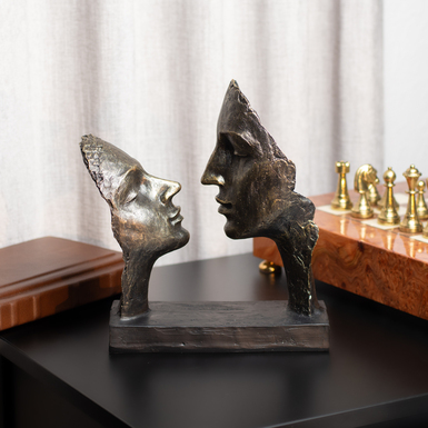 Handmade bronze figurine "Face to Face" by ITALFAMA