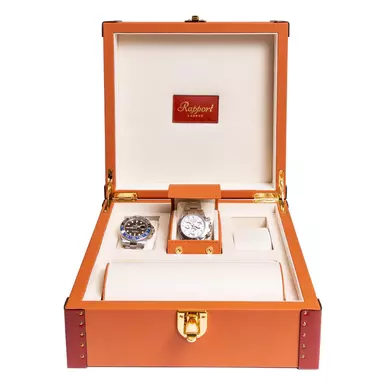 "Kensington" box for 6 watches by Rapport (orange)