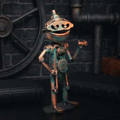 Metal figurine "Mechroid" (32 cm) by Hisoshi art Studio