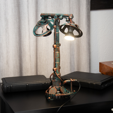 Metal lamp "Gearlight" (46 cm) by Hisoshi art Studio