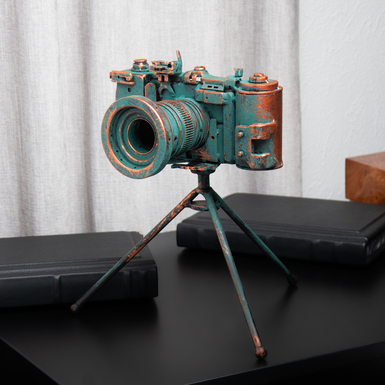 Metal figurine "Camera" (28 cm) by Hisoshi art Studio