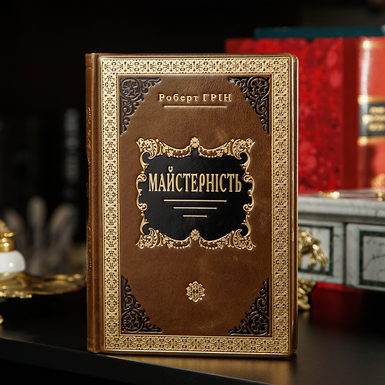 Книга в шкіряній палітурці Роберт Грін "Майстерність" (українською мовою)