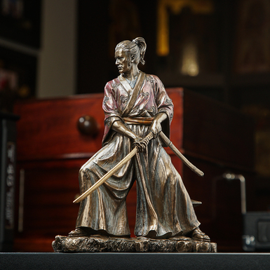 Bronze sculpture "Samurai in battle" by ITALFAMA