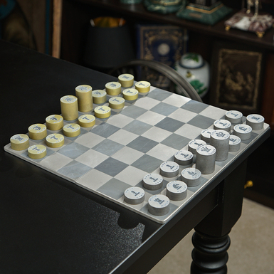 Handmade titanium chess "Everion" by Calti