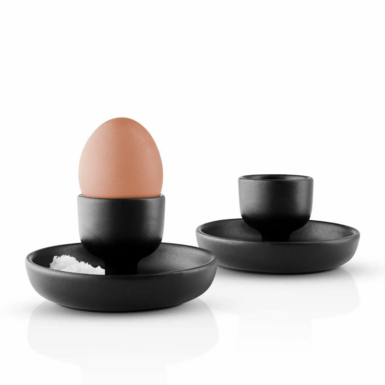 Set of two ceramic egg coasters "Soft Egg" by Eva Solo