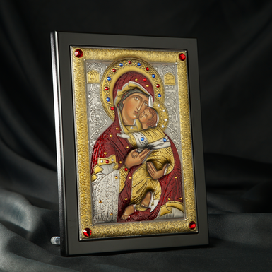 Icon "Madonna" (external size 13х18 cm) by Exetera Argenti