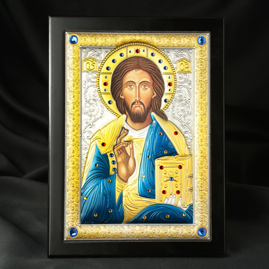 Icon with Swarowski crystals "Jesus Christ" (external size 13х18 cm) from Exetera Argenti