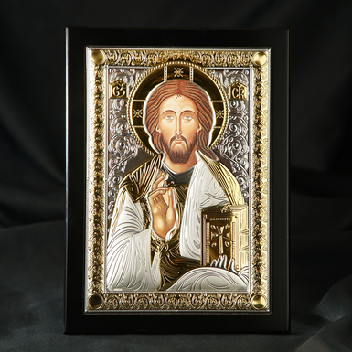 Gilded icon "Jesus" by Exetera Argenti (9x13 cm)
