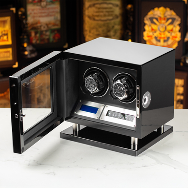 Watch winder for 2 watches "Marvex" by DUKWIN (black)