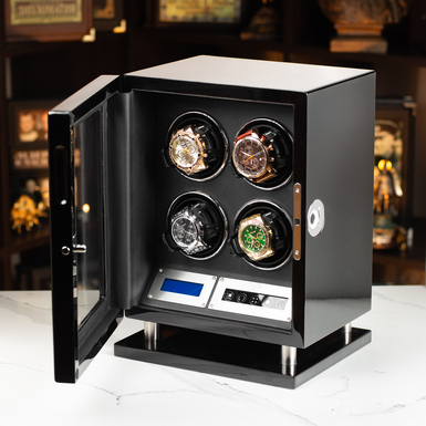 Watch winder for 4 watches "Auren" by DUKWIN (black)