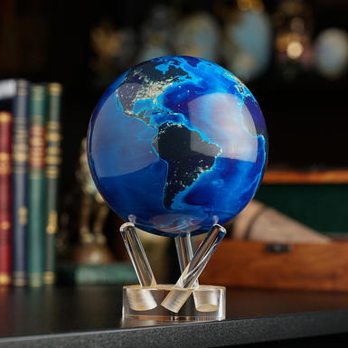 Self-rotating globe "Night Earth" by Mova