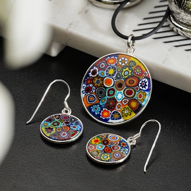 Murano glass jewelry set "Mistery"