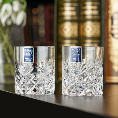 Crystal double glass "Kintyre" by Royal Buckingham, Great Britain