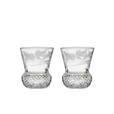 Crystal shot glasses "Flower of Scotland" (2 pcs)  by Royal Buckingham, Great Britain
