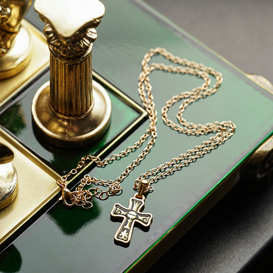 Pendant multicolour cross Peaceful Strength by Anframa