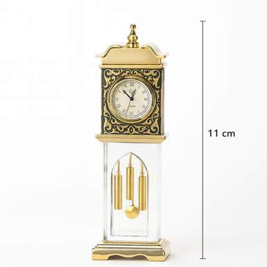 Miniature of the "Moments" watch made of Damascus steel and gold plating by Anframa brand
