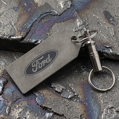 Brelok samochodowy tytanowy "Ford" ze szwajcarskim karabińczykiem "Victorinox"