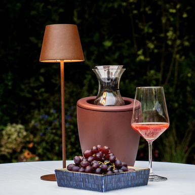 Gift set - Demi Metal Rose Gold Touch wine cooler by Wegg and "Dark grey" carafe (thermos) by Eva Solo