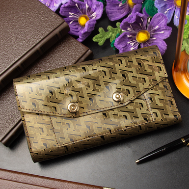 Leather Clutch Notebook "Geometry" by Helper Book