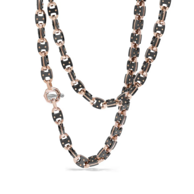 Gold chain with white diamond "Puro" by Baraka