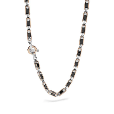 Gold chain with white diamond "Gemma" by Baraka