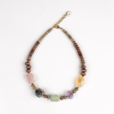 BRIANNA MULTI with jasper necklace pendant by SAMOKISH