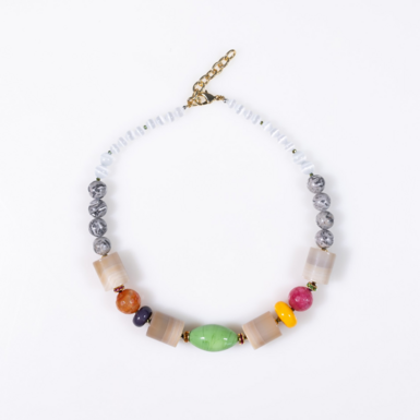 AFINA MULTI with mixed stones pendant by SAMOKISH