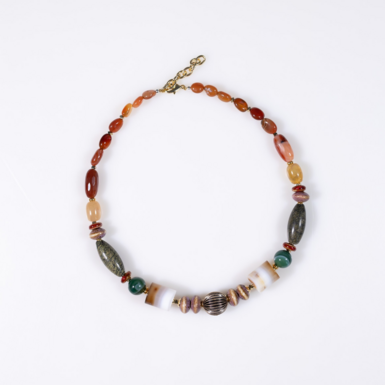 INGRIT MULTI with mixed stones pendant by SAMOKISH