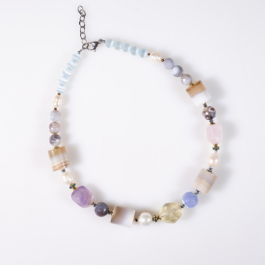 VENERA with mixed stones pendant by SAMOKISH