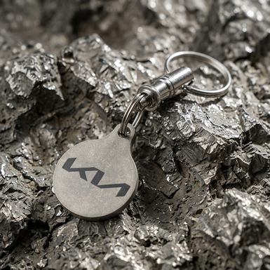 Титановий брелок "KIA" зі швейцарським карабіном "Victorinox"