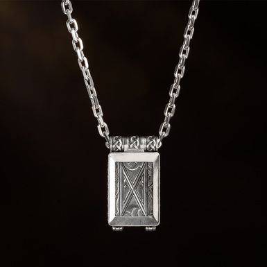 Silver pendant with interchangeable runes (+1 rune to choose from) by Arhaika