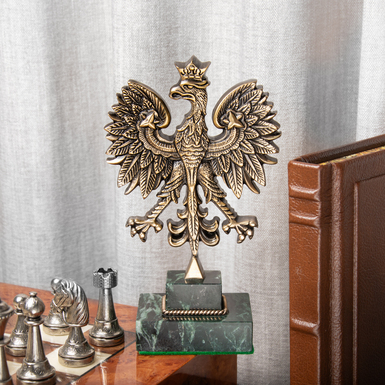 Статуэтка из бронзы и мрамора "Герб Польши" от Вячеслава Дидковского