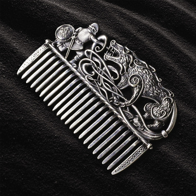Silver Fenrir comb by Arhaika