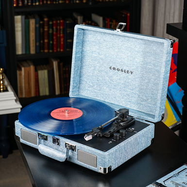 Cruiser Plus Portable Turntable with Bluetooth In/Out - Washed Denim by Crosley