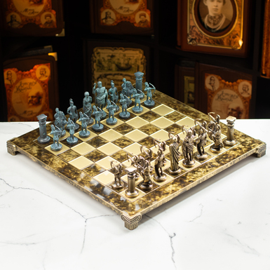 Handmade chess set "Archers" by Manopoulos  (44x44 см)