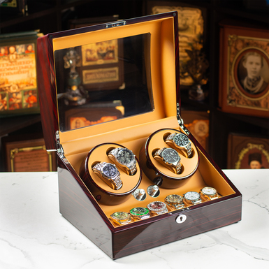 Asen "Octob" watch winding box for four watches