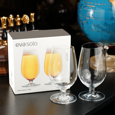 Pair of Crystal Foam beer glasses by Eva Solo