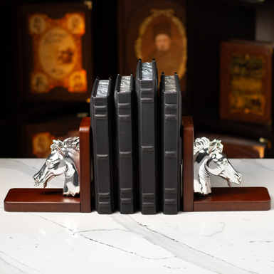 Silver-plated book holders "Guardian Horses" by ArtBe
