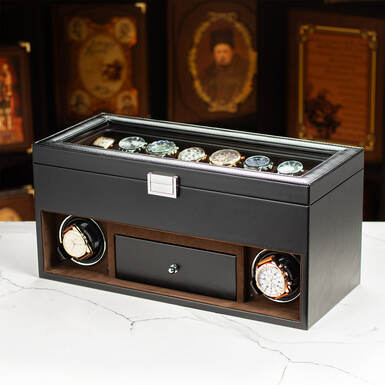 Box for winding 2 and storing 11 watches "Pandora" by DUKWIN
