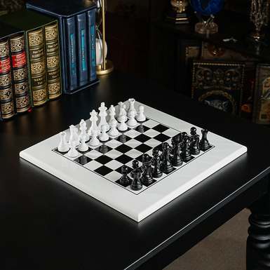 Chess set "Eximia" with handmade wooden board and pieces from ITALFAMA