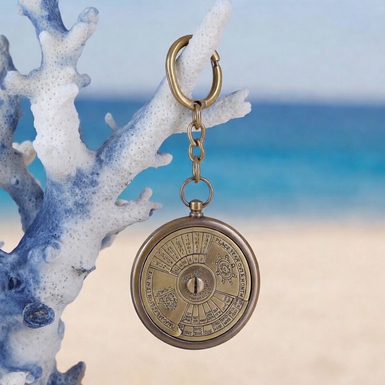 "The Mary Rose" brass calendar key chain by Ross London